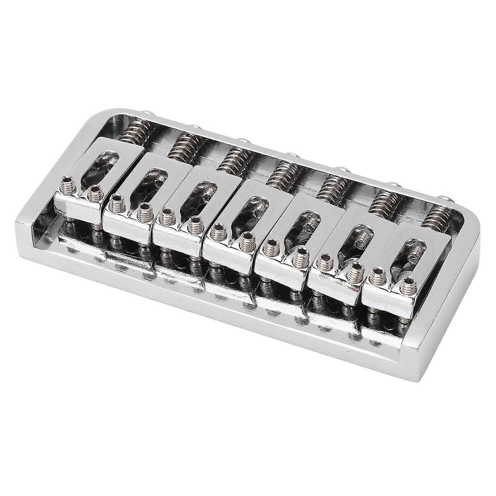 7 String Guitar Fixed Bridge Metal Tailpiece Silver Replacement