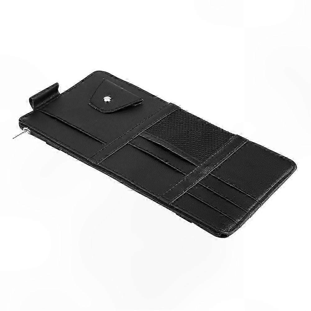 Multi-Functional Sun Visor Storage Bag with CD, Sunglass, and Card Slots for Vehicles