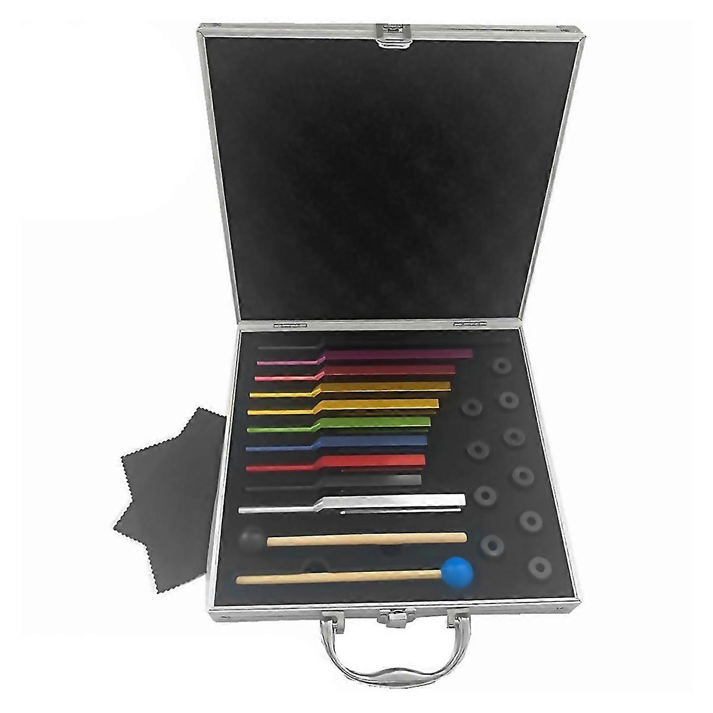 For 10 Pcs Tuning Fork Set For Healing Chakra Sound Therapymulticolor
