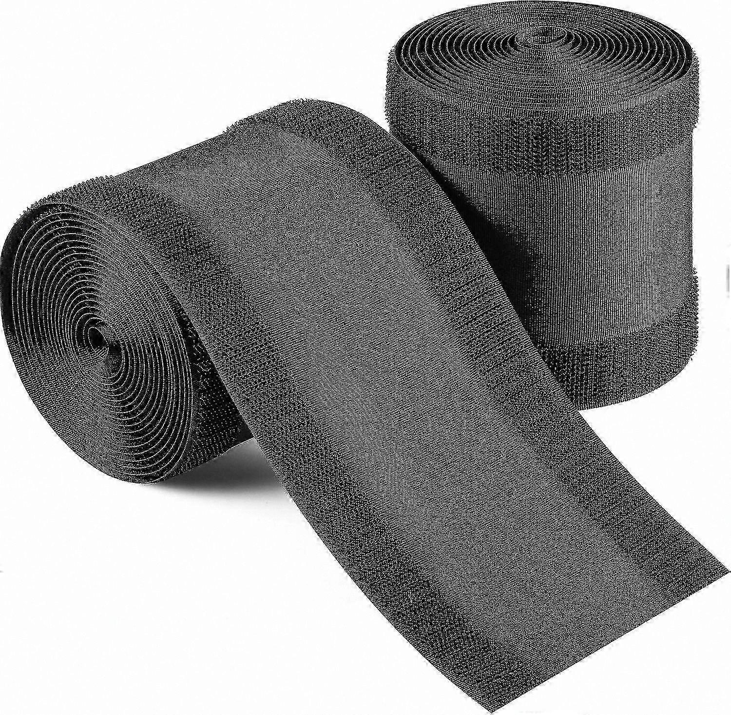 Black Carpet Cable Management System for Office Use - 2 Pack Cord Protector and Floor Cover Solution