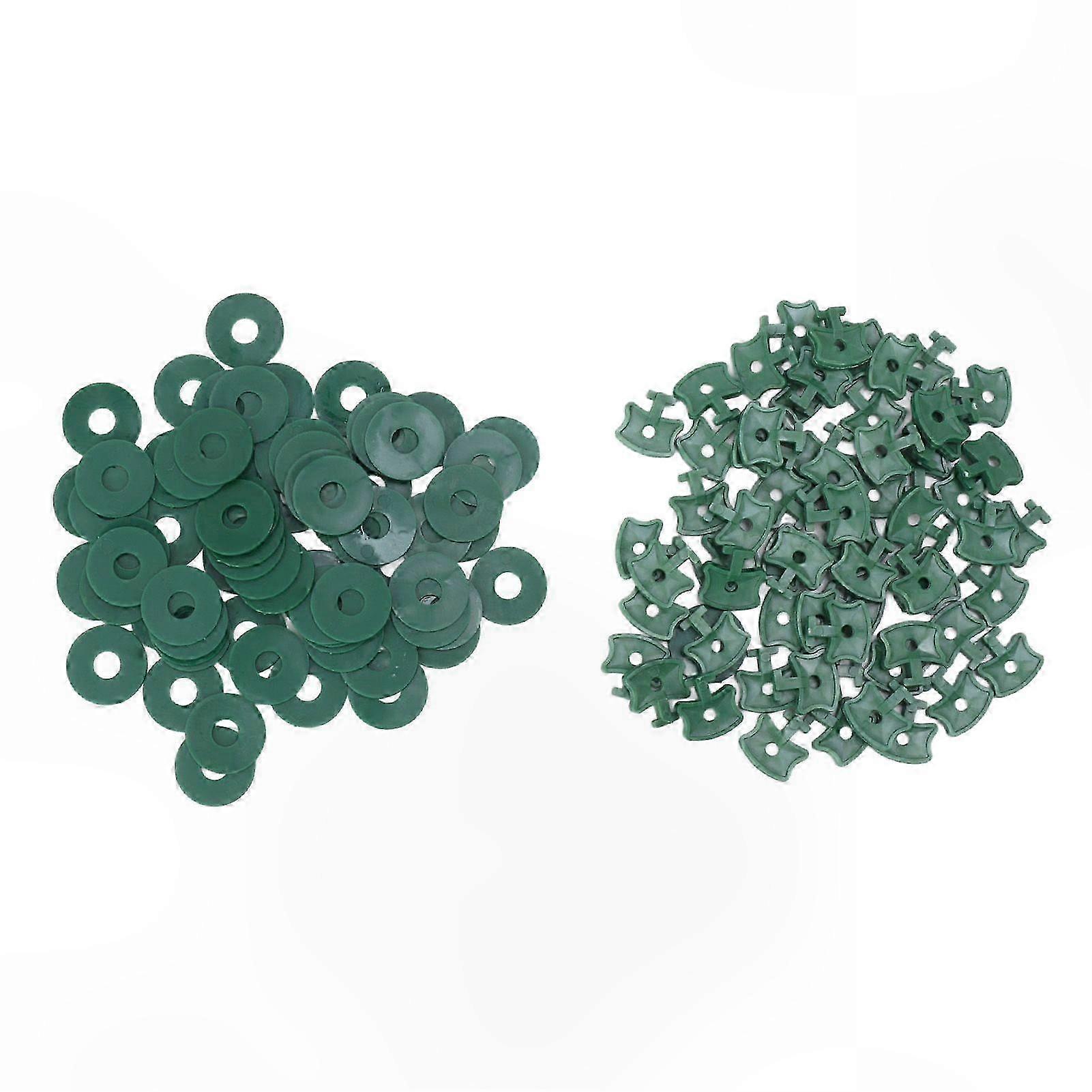 100 Pack Plastic Greenhouse Clips with Washers for Insulation Netting Fixing