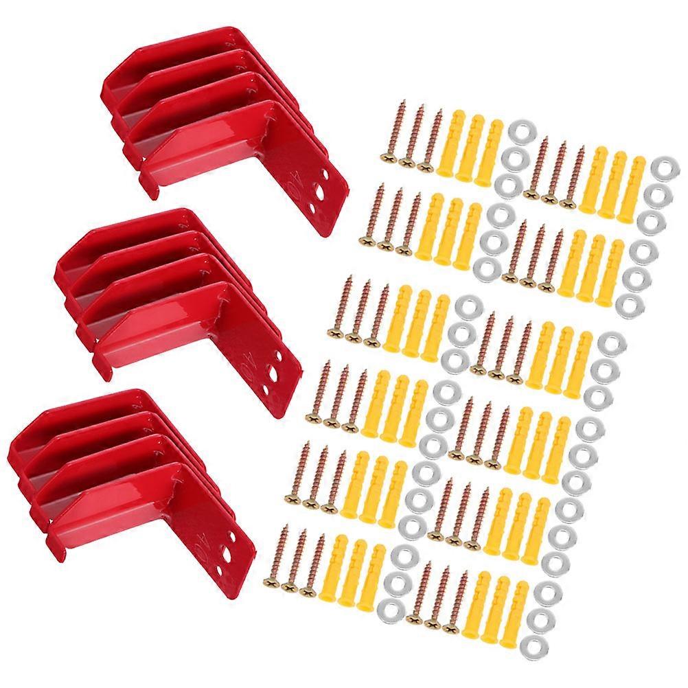 Fire Extinguisher Brackets Secure Mounting Metal Hook for Home Office Laboratory Kitchen 12 Sets