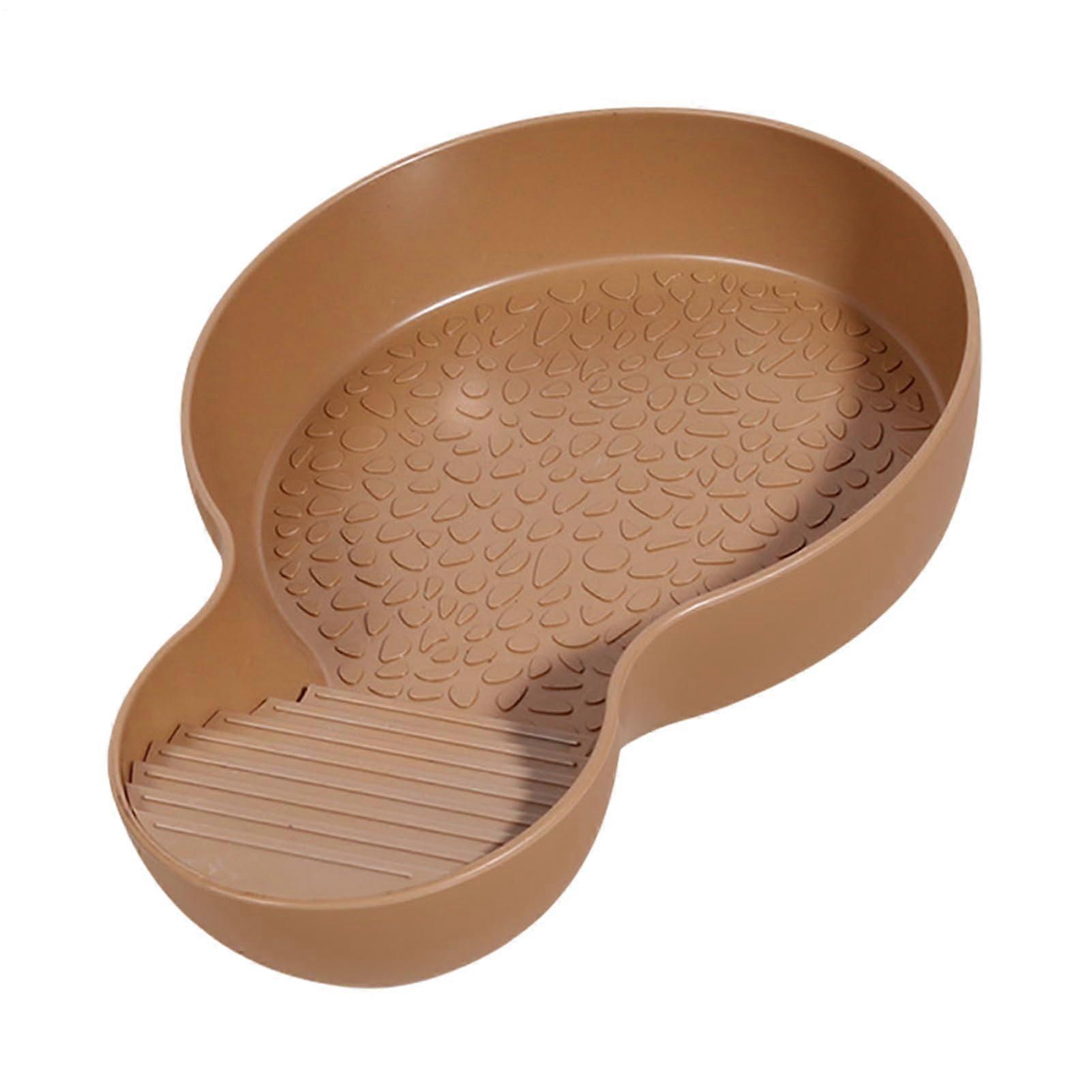Tortoise Water Dish with Ramp for Turtle, Frog Feeding Dish, Aquarium Ornament