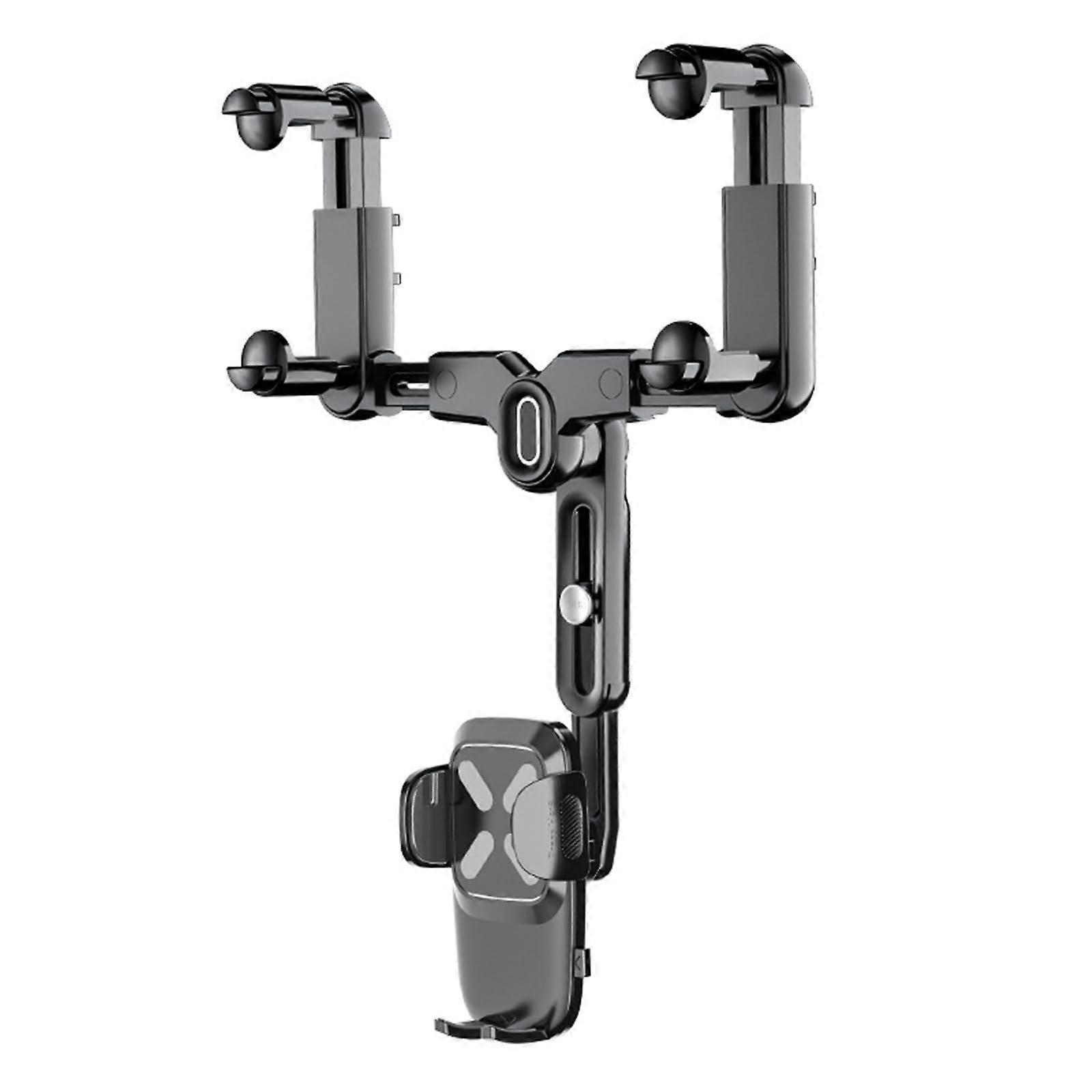 360degree RotationRetractable Mount Mobile Phones Holder Car Adjustable Stand Rearview Mount Phone Bracket