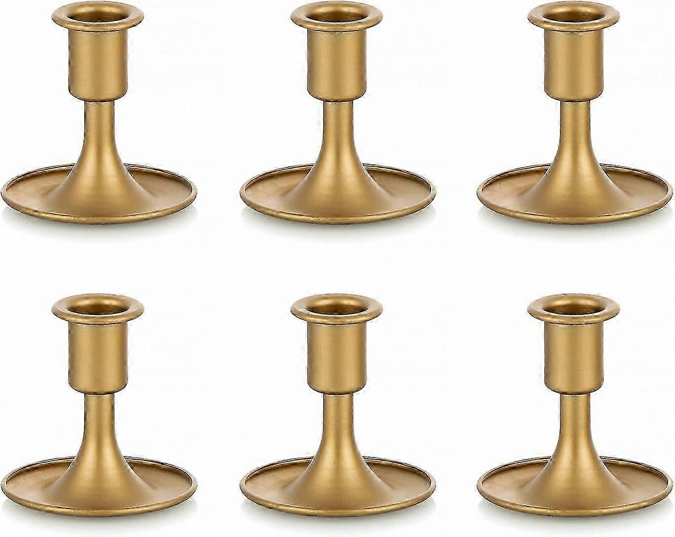 Gold Taper Candle Holders for Table Centerpieces, Weddings, Dinners, Parties, Home Decor
