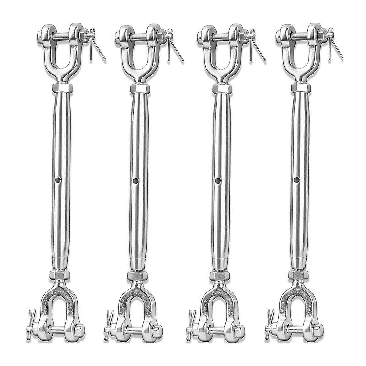 4PCS Turnbuckle,1/4in (M6) 304 Stainless Steel Turnbuckle