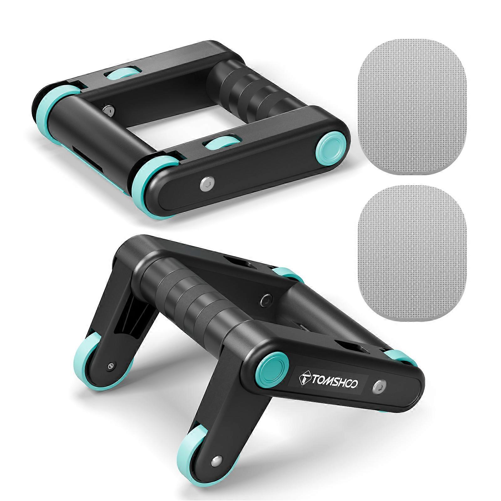 2-in-1 Abdominal Wheel & Push Up Handles, Foldable, 200kg Load