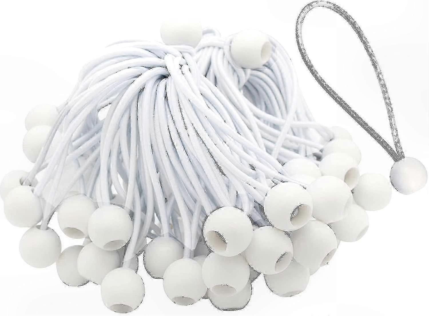 50-Pack Long Buckle Elastic Cords for Securing Canopies, Tents, Banners, and Tarps