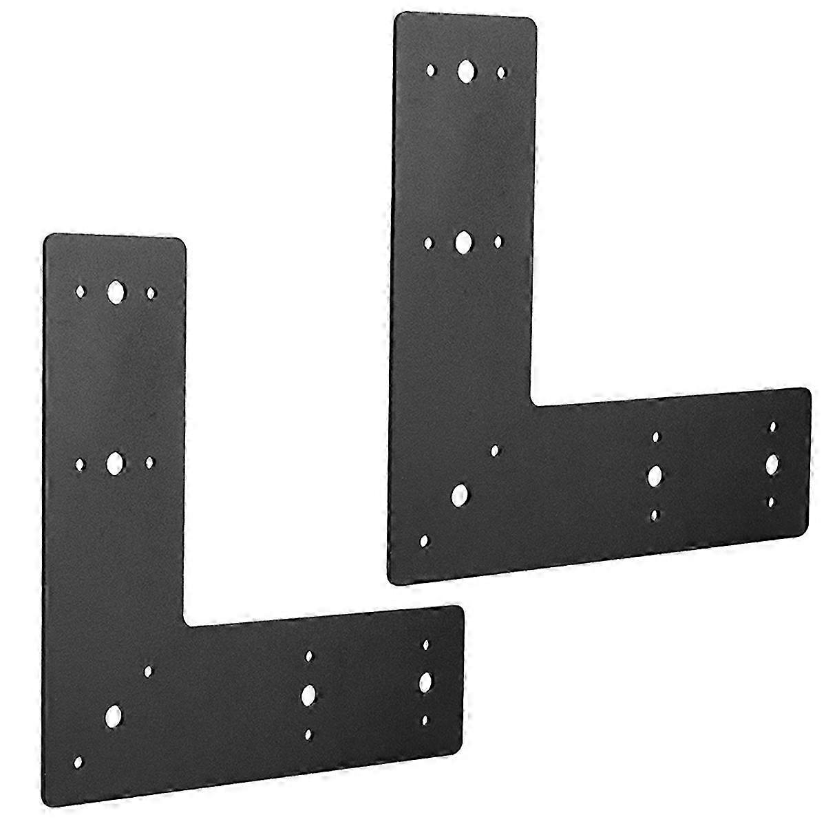 2 Pcs L Shape Bracket  Coated Post To Beam Connectors