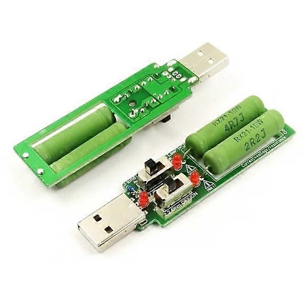 USB Resistance DC Electronic Load With Switch Adjustable 3 Current 5V1A/2A/3A Battery Capacity Voltage