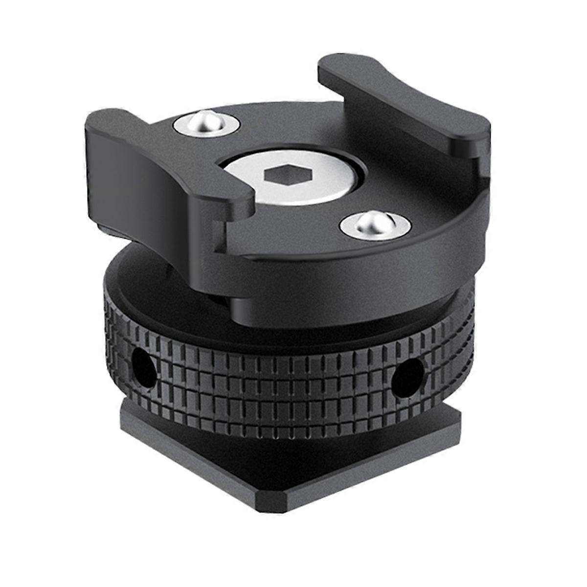 360 Rotatable Cold Shoe Mount Adapter for Microphone Anti-Drop Hotshoe Extension for LED Light Mic Camera Cage