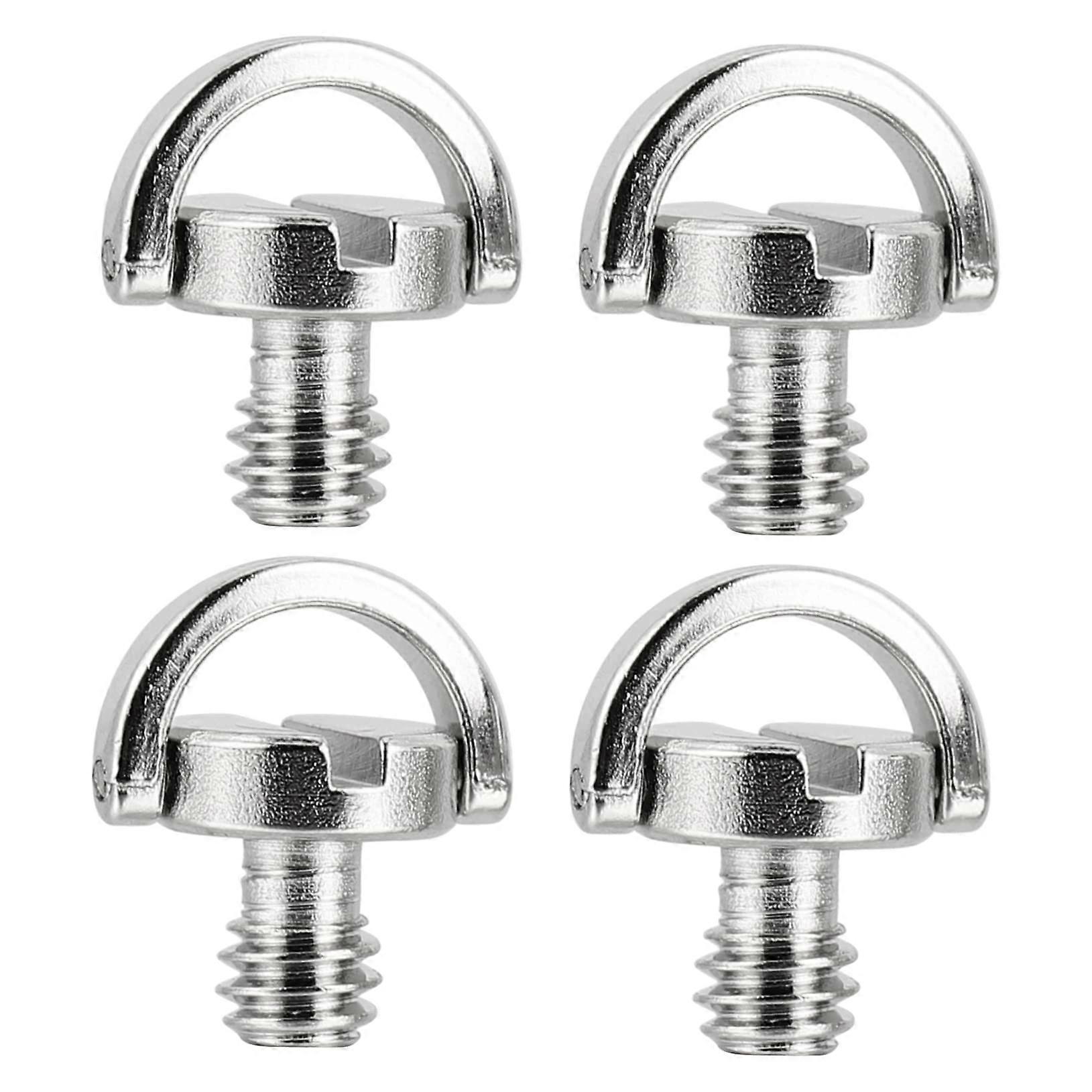 Camera Mounting Screw 4Piece Set With Shaft Ring, Durable, Compatible With Tripods, Monopods And Ball Heads
