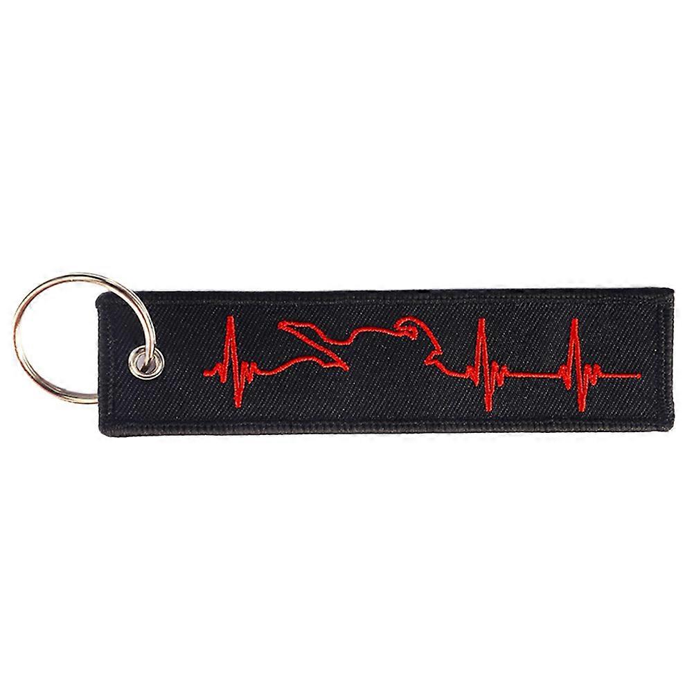 Durable Electrocardiogram Keychain Key Ring Chain for Key Organization