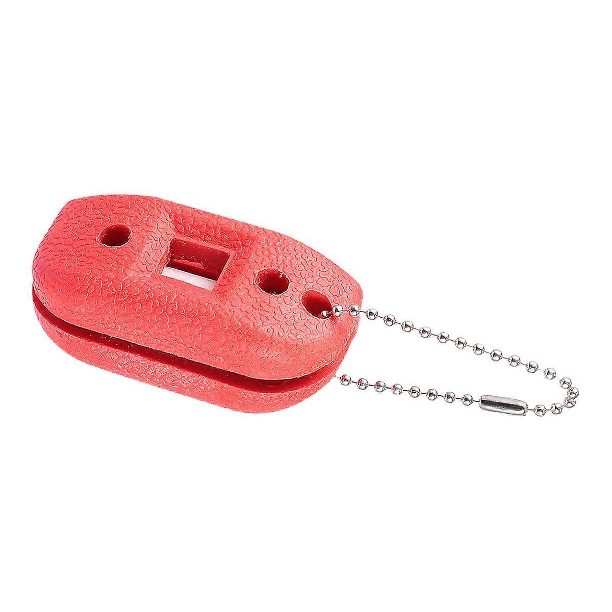 Portable Hockey Skate Sharpener White Sandstone Ice Skate Conditioner Durable Keychain Design for Easy Sharpening and Skid Restoration