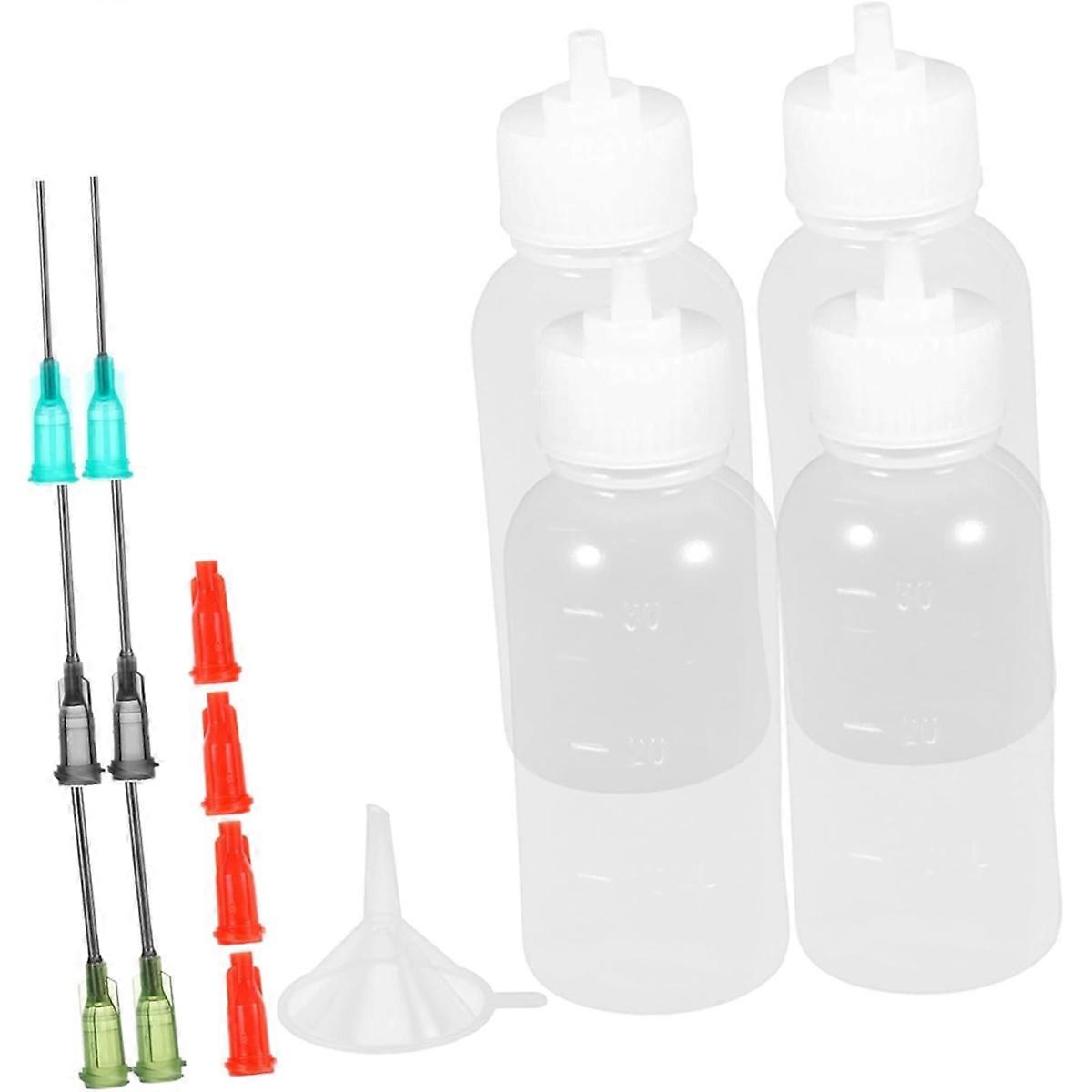 1 Set Applicator Bottle Set Reusable Needle-Tip Squeeze Bottles for Precision Glue and Oil Dispensing for Crafts Home