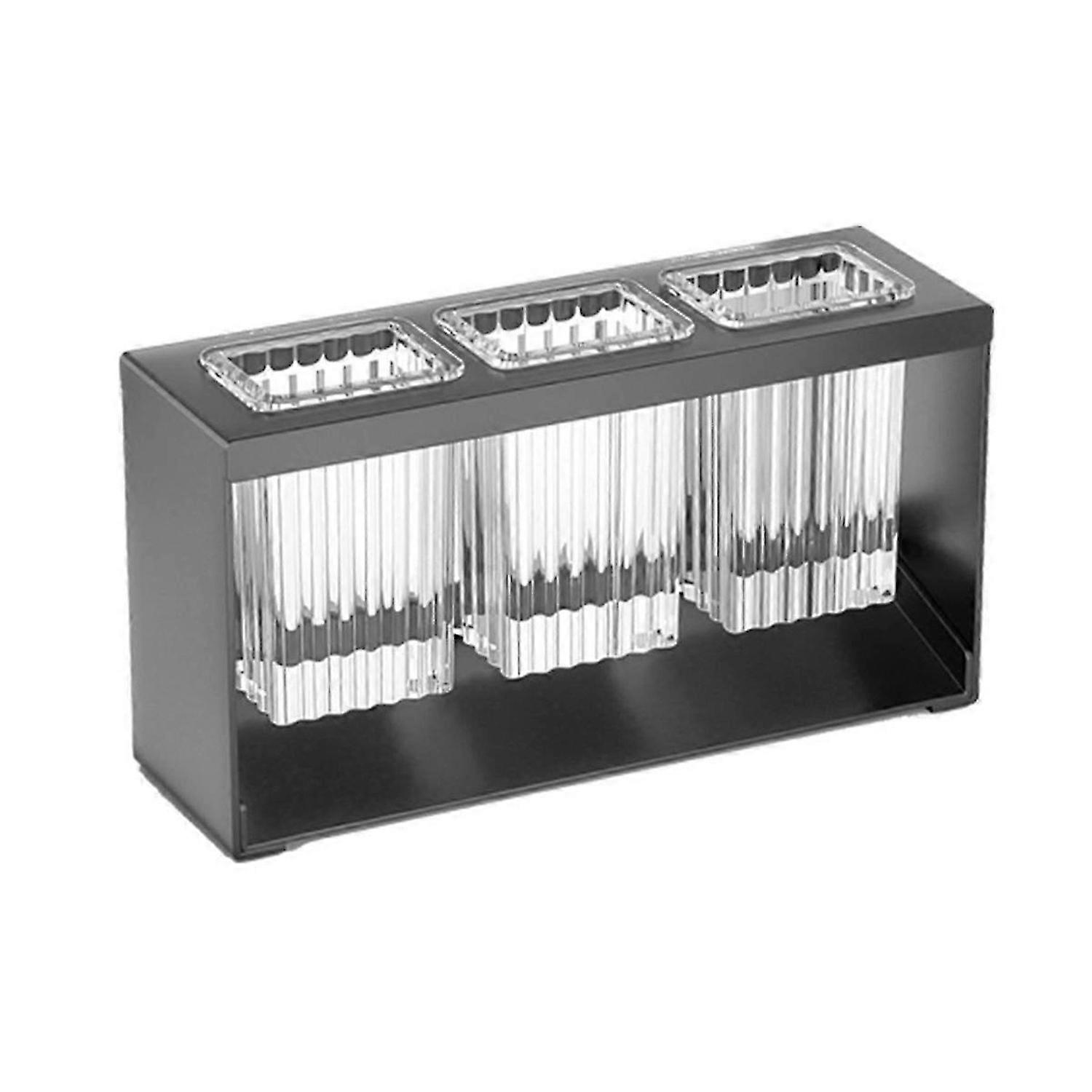 Tableware Holder Box Tabletop Separated Fork Chopstick Storage Black
