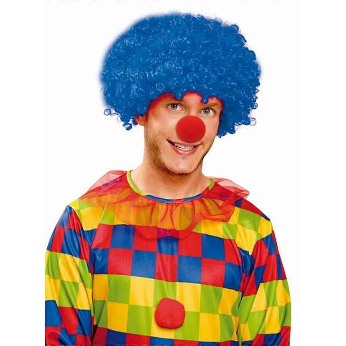 Curly Hair Wig My Other Me Blue Male Clown