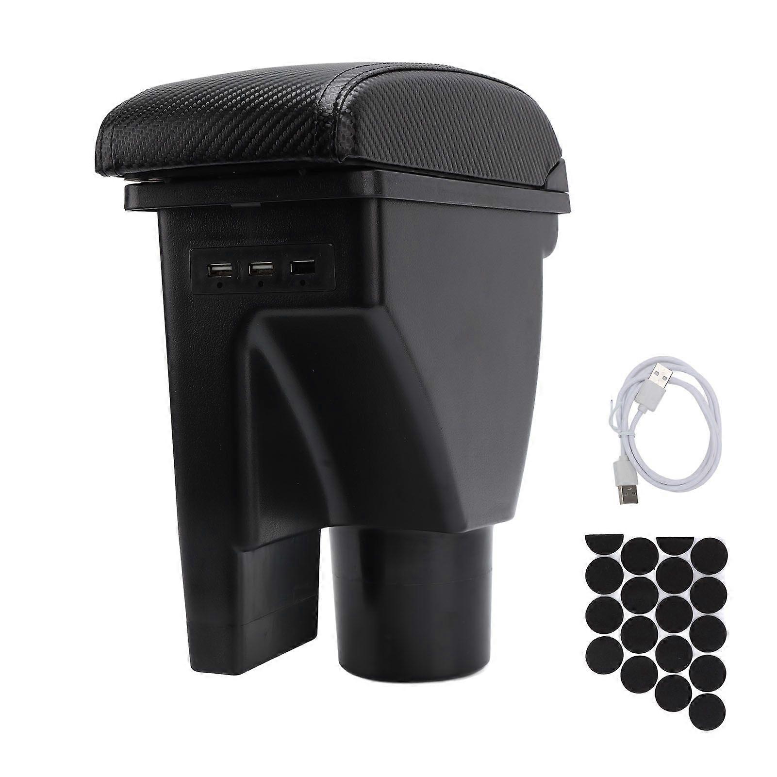 Center Console Armrest Box 3 USB Port Relieve Arm Fatigue Replacement for Hyundai Getz