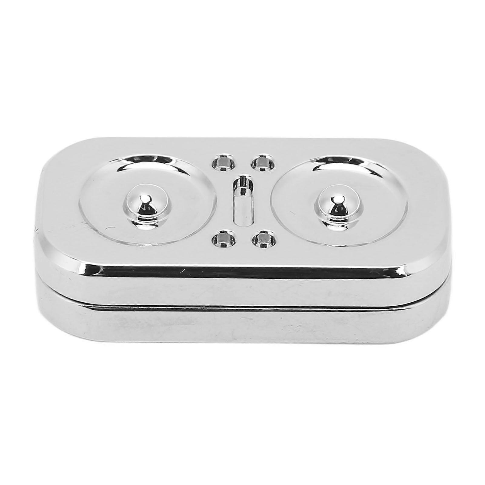 Owl Finger Fidget Slider Magnetic Pressure Anxiety Relieving Metal Sensory Push Card Slider Toy Silver