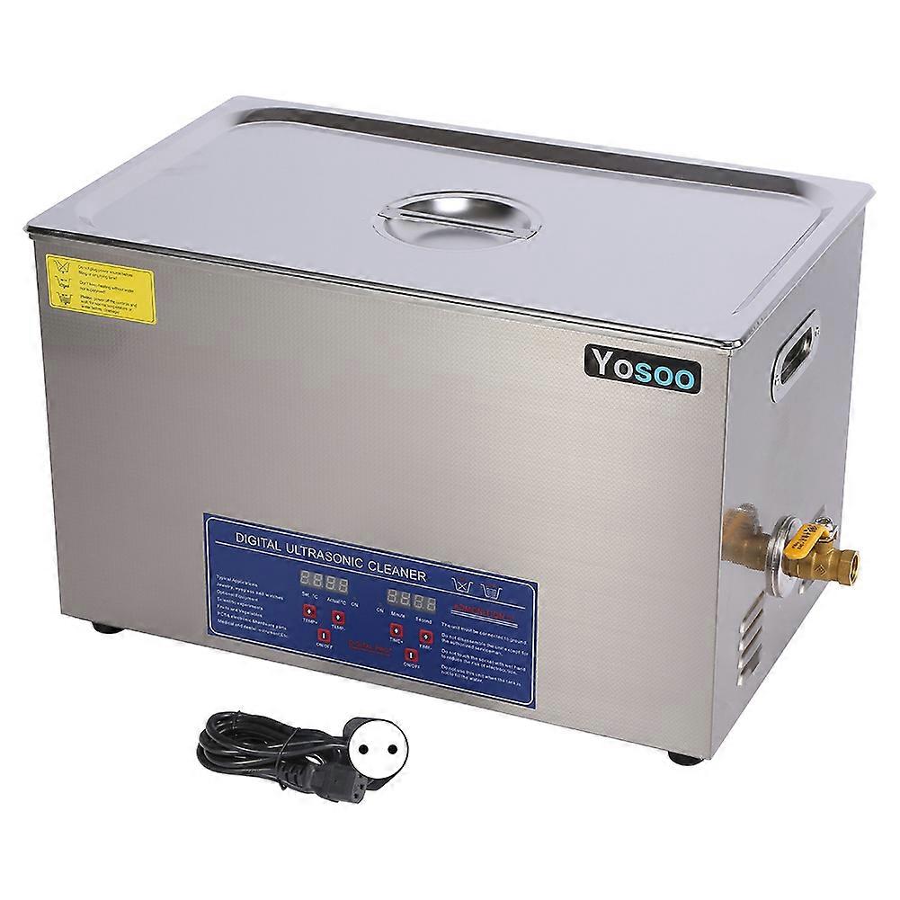 Nettoyeur à ultrasons industriel numérique en acier inoxydable avec réservoir chauffant et minuterie 30 L