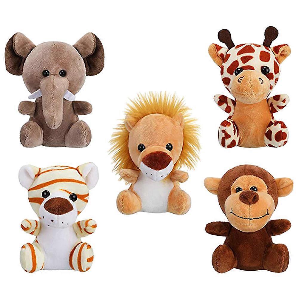 Plush Jungle Animal Keychain Pendant for Decor 25Pcs Hanging Stuffed Animals