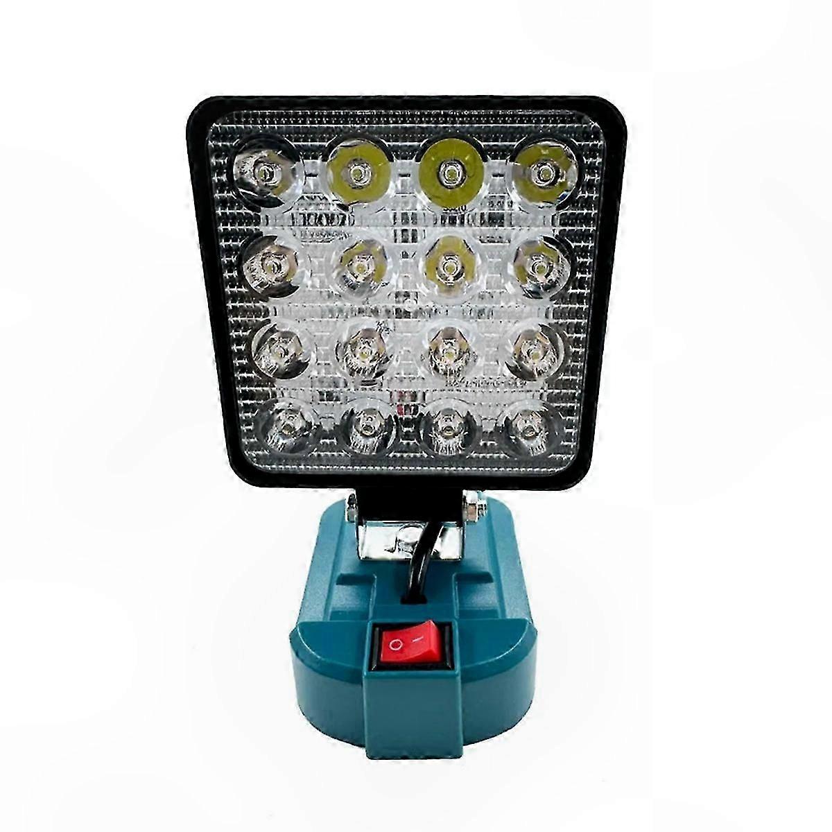 18V Li-Ion Battery-Powered LED Flood Work Light Rechargeable Flashlight Lamp