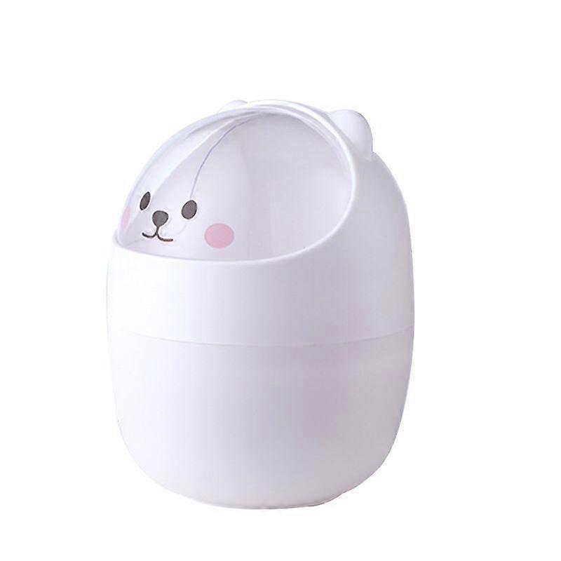 Cute household desktop trash can with lid