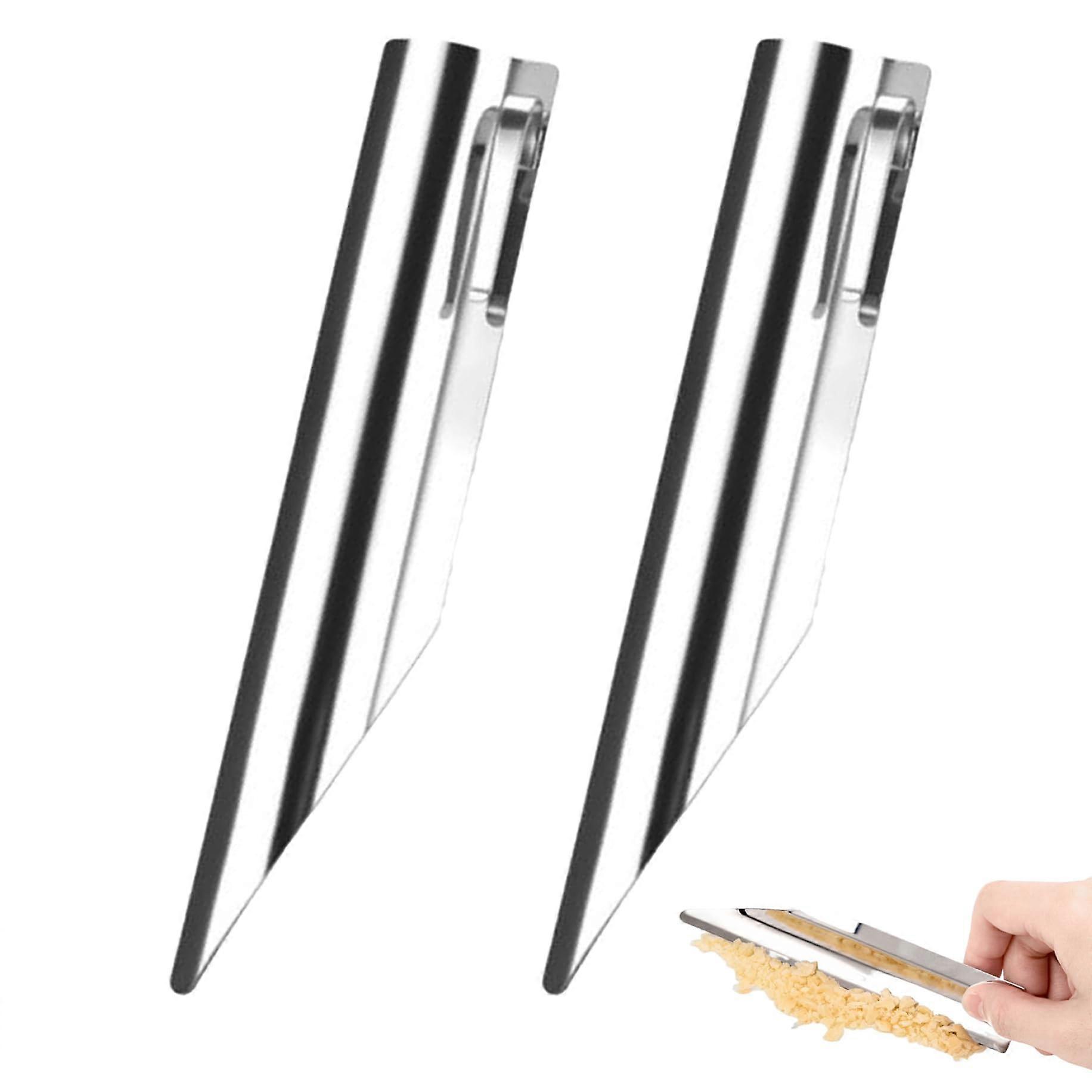 Crumbers for Servers 2PCS 5.51 x 3.35 x 1.06 Inch Portable Polished Table Crumber Curved Cake Scraper