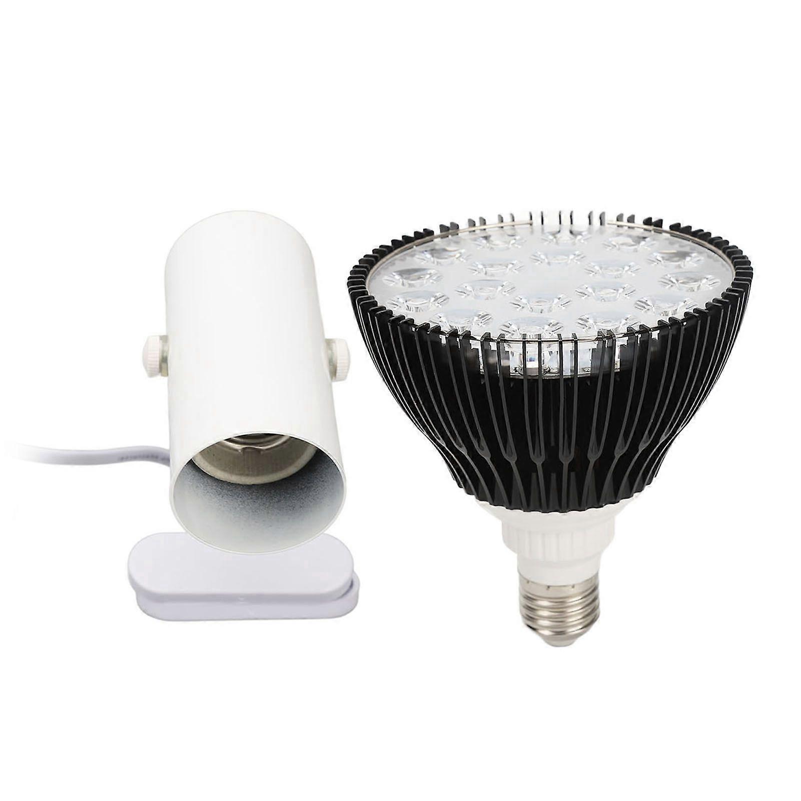 Ultraviolet Light Black Lamp Ultraviolet Tanning Lamp 18 Light Chips Floodlight with Big Clip 110240V UK Plug