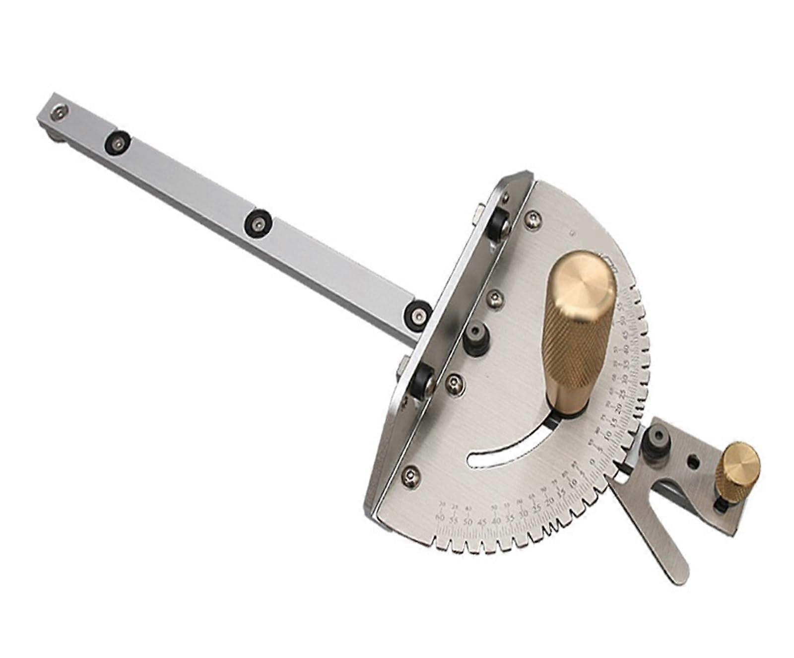 Brass Handle 450mm Diagonal Joint Gauge Saw Assembly Ruler With Box Joint Clamp Track Stop Copper Colored