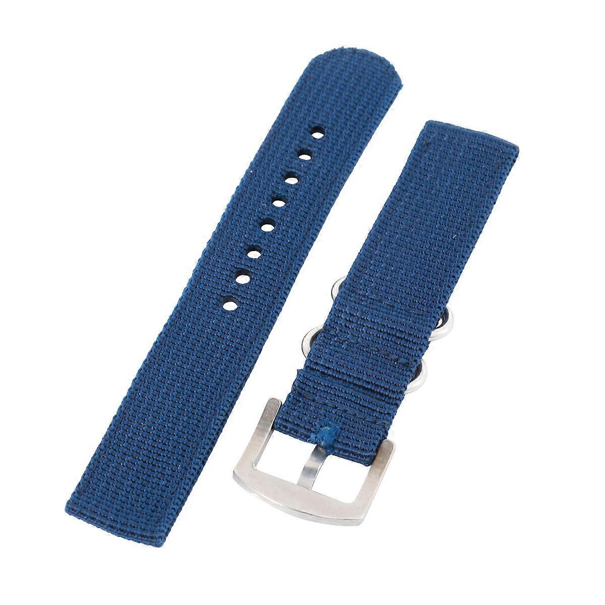 Blue Nylon Canvas Watch Strap Replacement Strap for Wrist Use