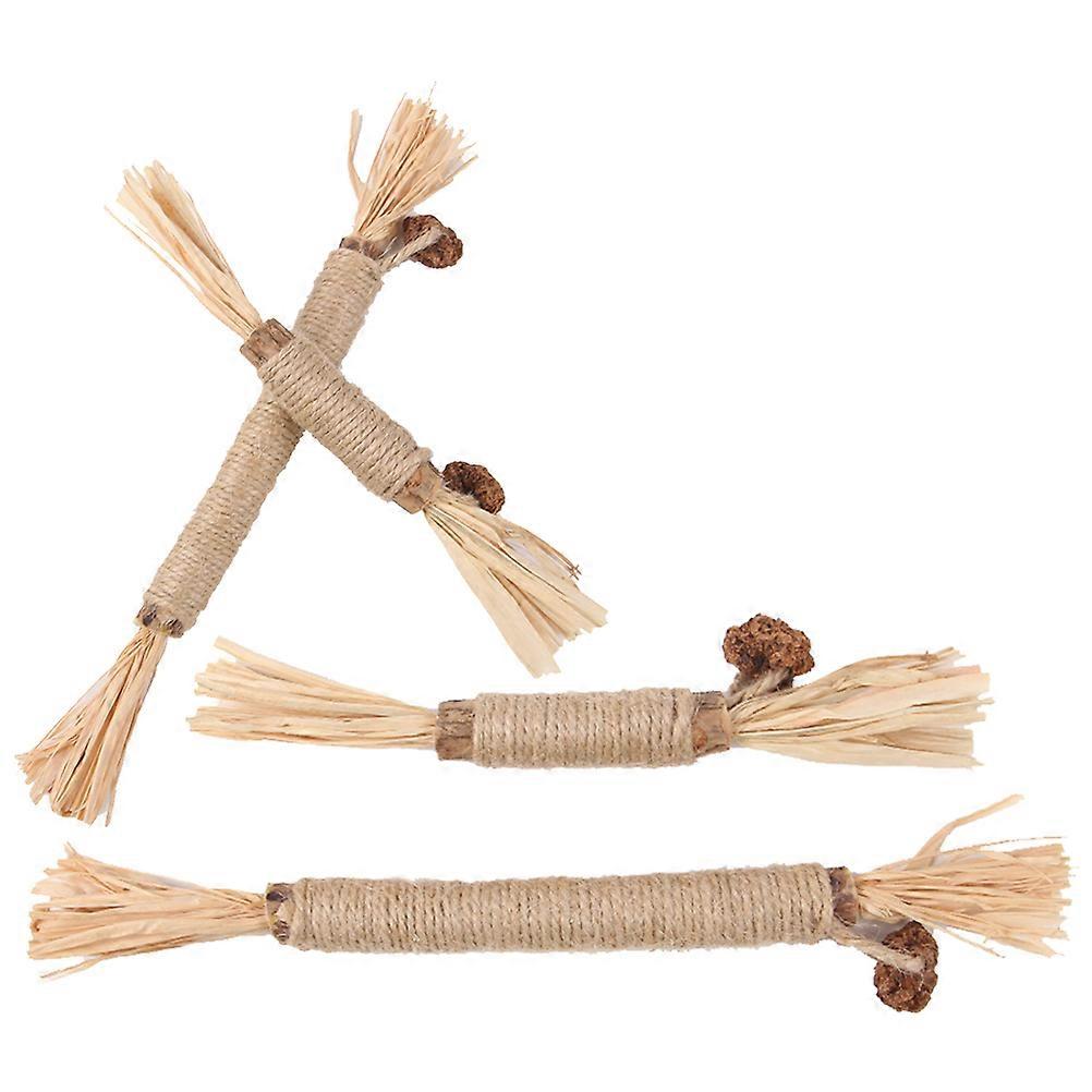 Cat Chewing Toy Wooden Kitten Teasers for Household Use 12Pcs Set