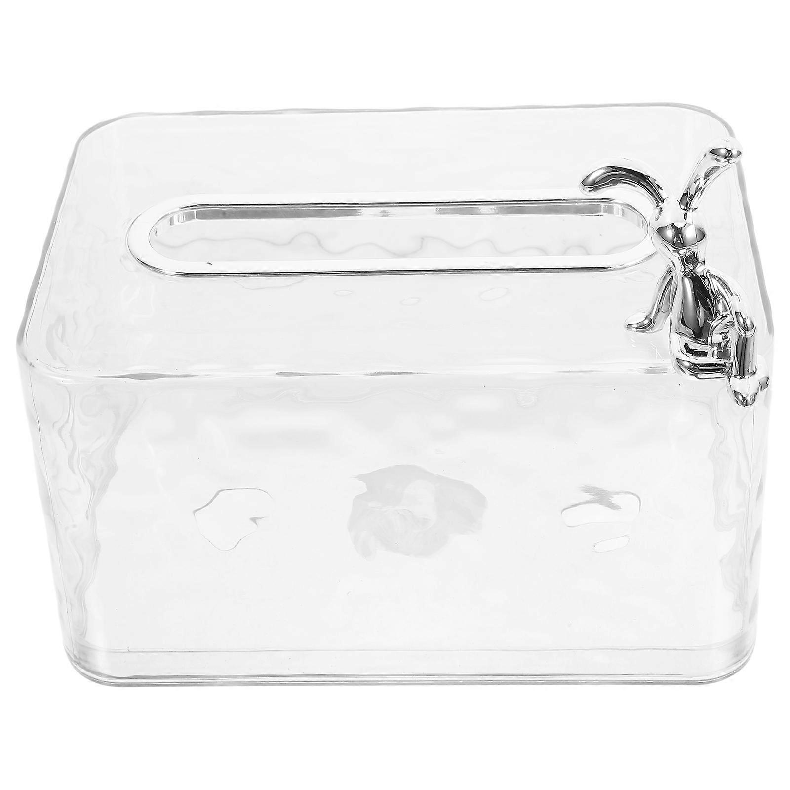 Transparent Tissue Box Holder for Storage 3Pcs Clear Napkin Dispenser Box