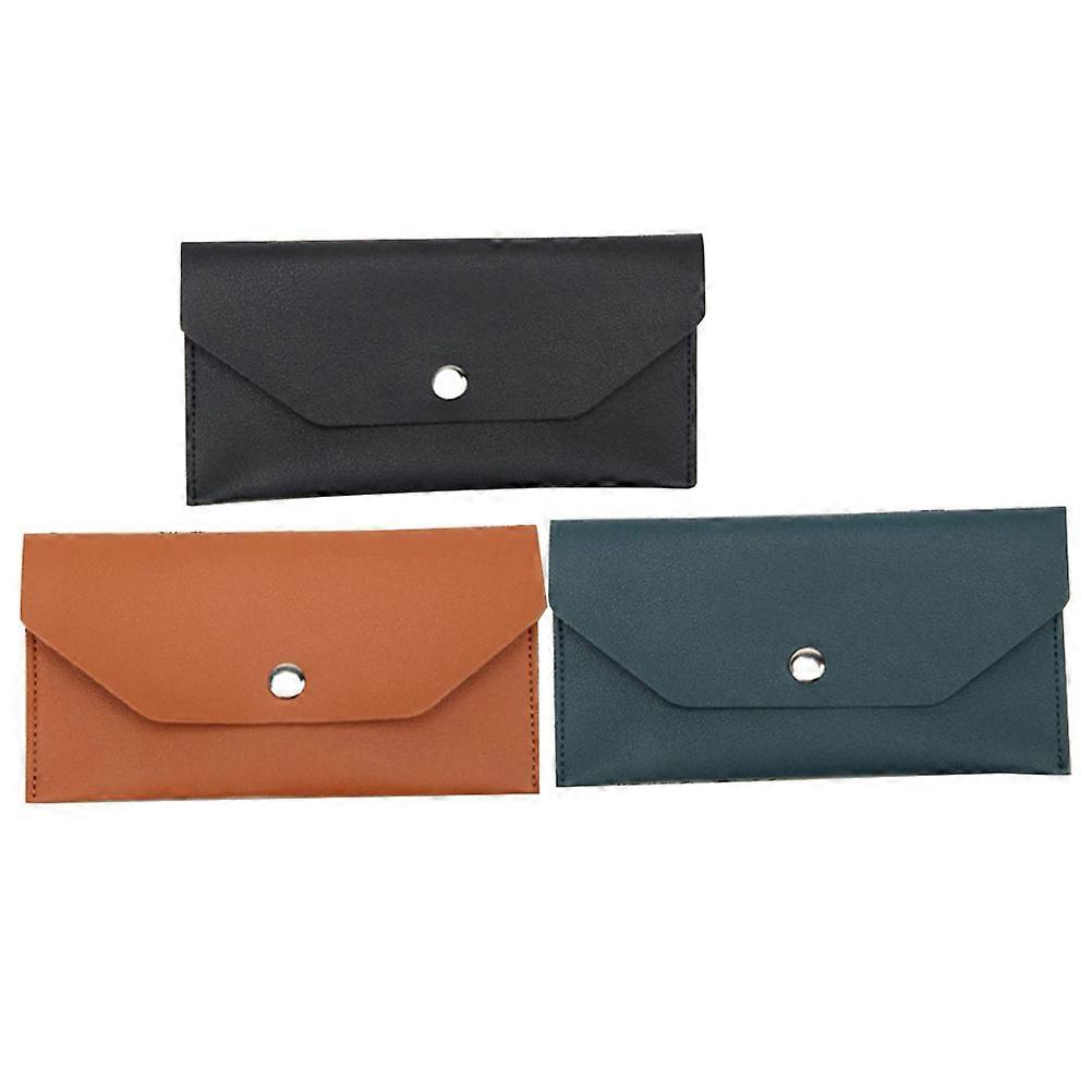 Convenient Wallet Multi-Function PU Envelope Wallet for Card Storage 6Pcs