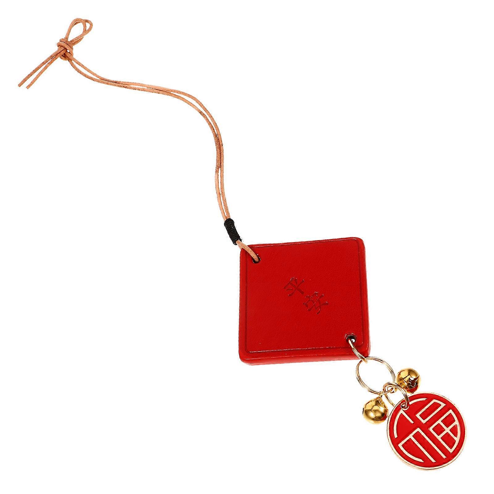 Hanging Ornament 2Pcs Car Mirror Accessory Interior Decoration Safety Symbol Rectangular Shape