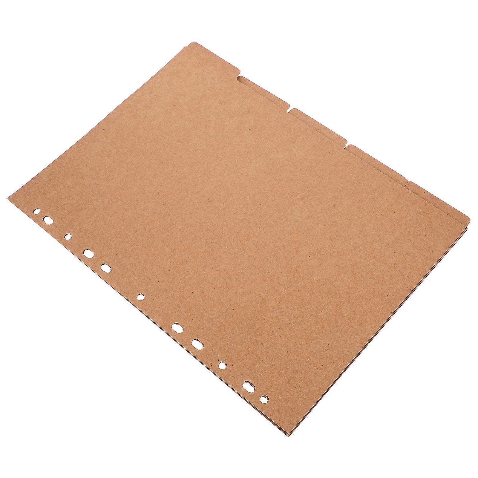 4Pcs Index Dividers Page Marking Solutions For Students And Office Workers Versatile Khaki Color Design