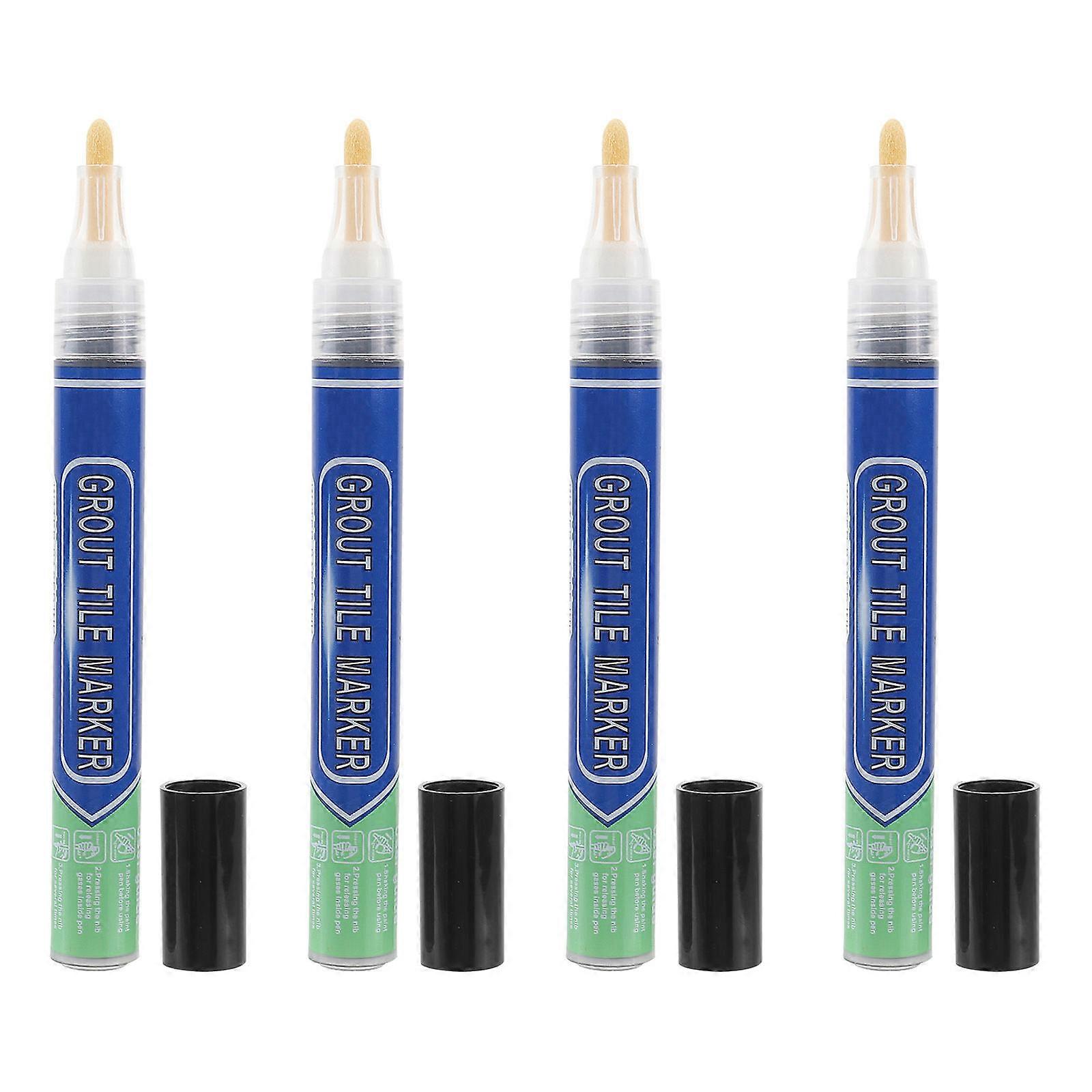 Grout Restorer 4Pcs Repair Marker For Tile Wall Floor Black Rejuvenate Grout