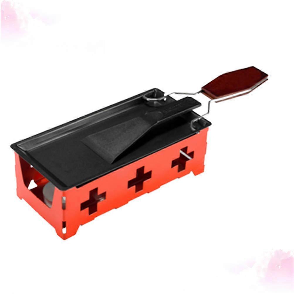 3 Sets Cheese Grill Non-stick Bakeware Set Featuring Red Stove Rack Perfect For Indoor Use Or Camping With Mini Portable Cooking Tools