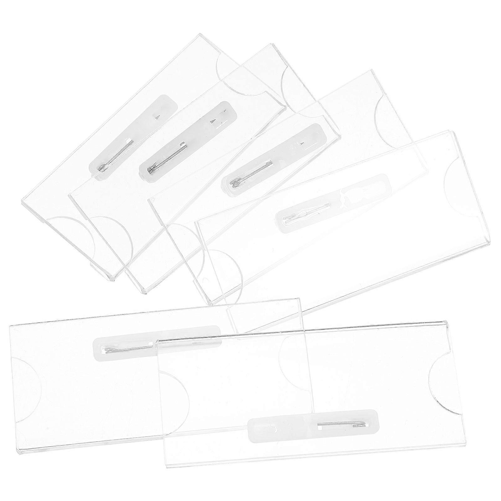 50 Pcs Badge Cases Designed For Work And Meetings With Rectangular Shape In Transparent Color For Display Purposes