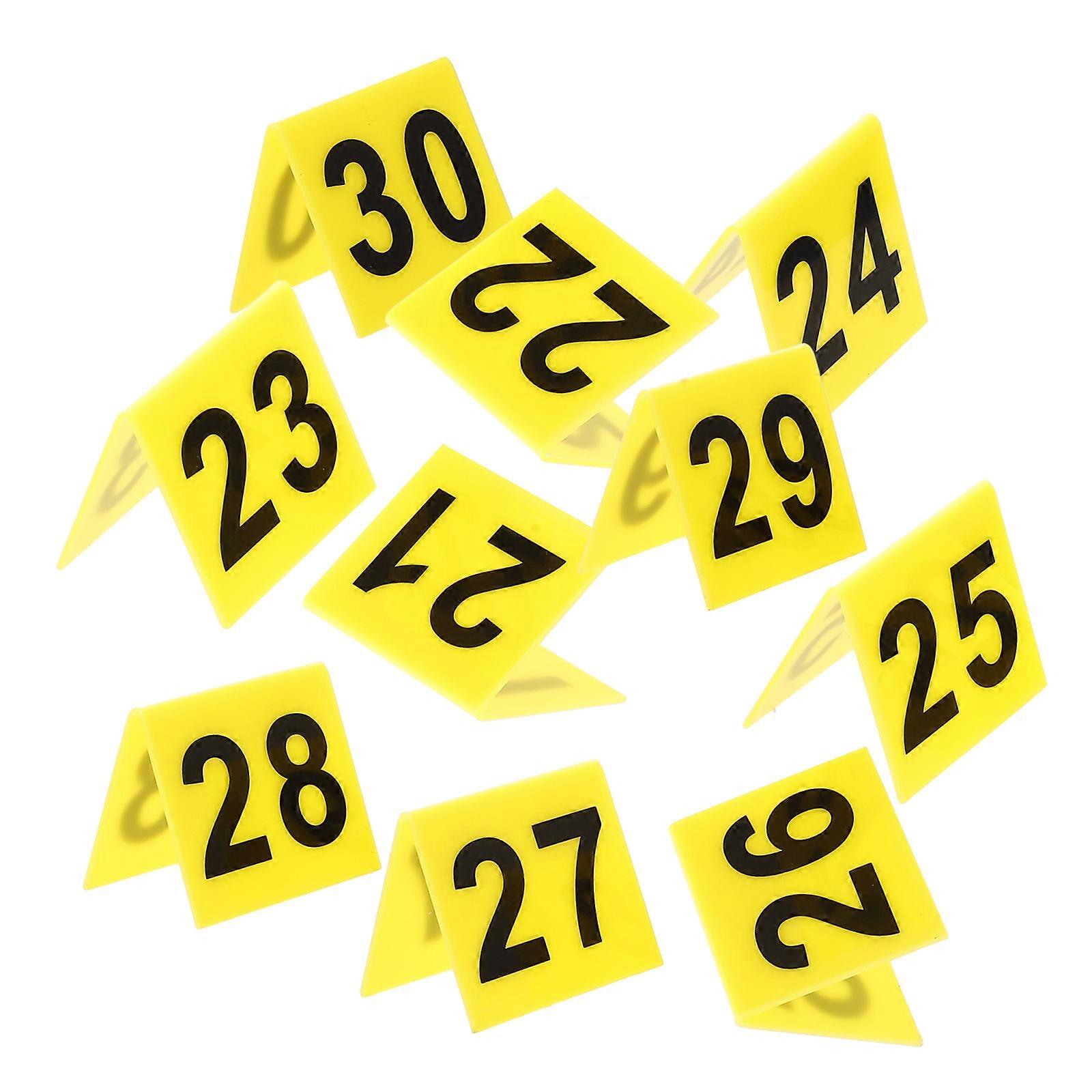 Evidence Markers 40 Pcs Triangle Number Sign For Crime Scene Investigation In Yellow Acrylic Material