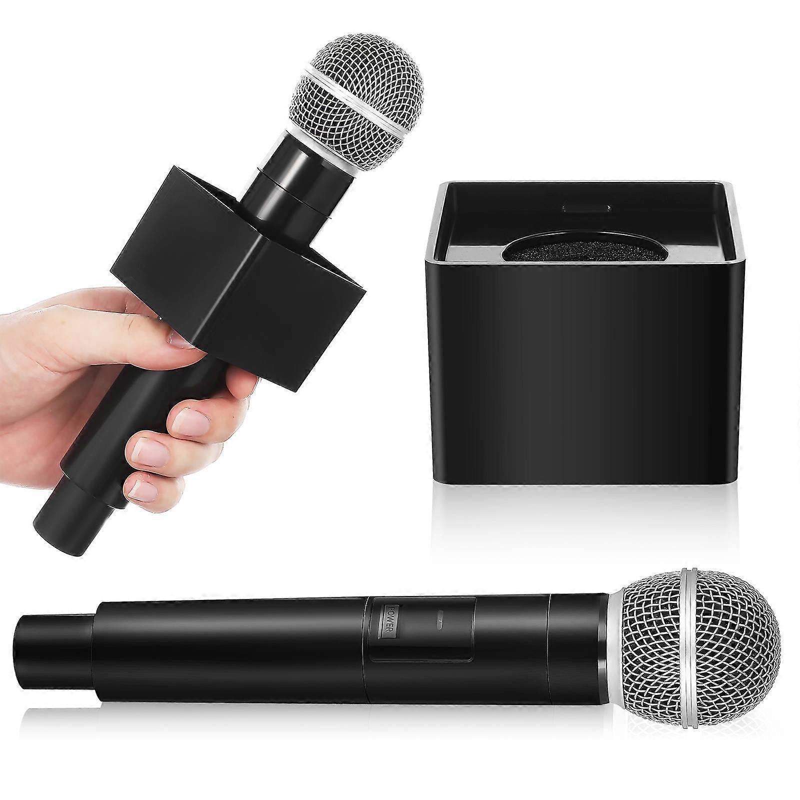 Black Simulation Microphone Toy for Kids Cosplay 6Pcs Prop