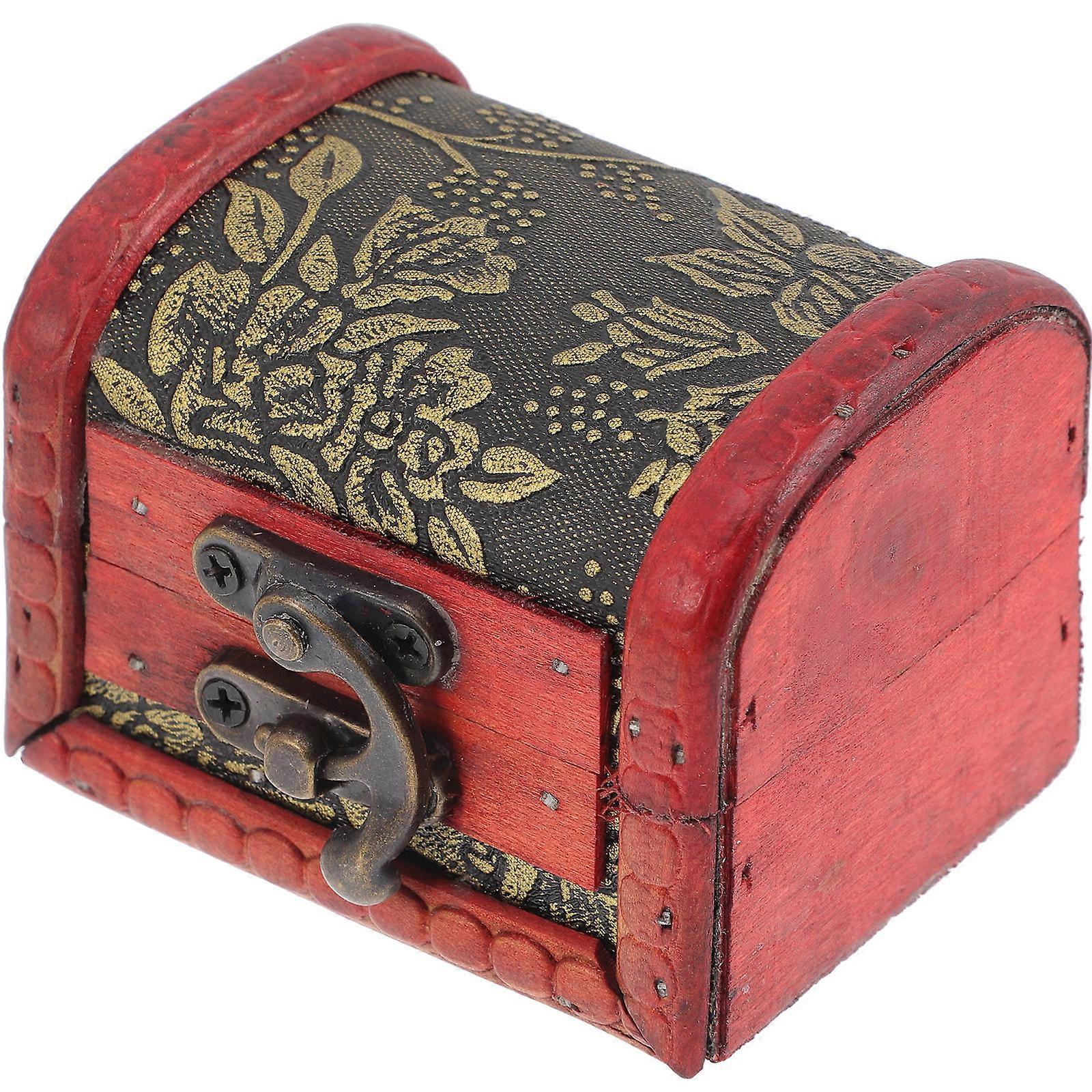 Retro Candy Box Wooden Storage Container For Christmas Decorations Small Treasure Box Grape 1Set