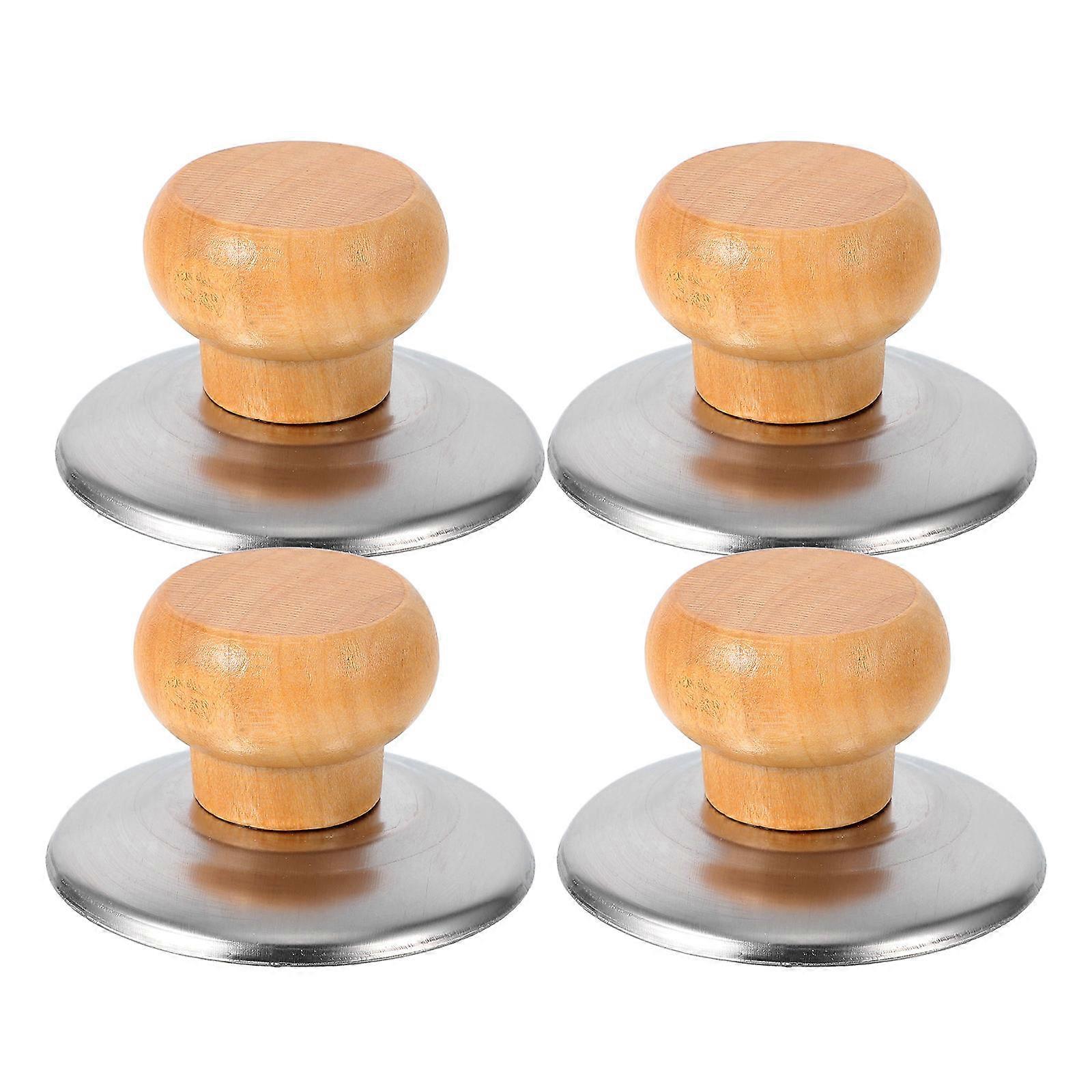 12Pcs Heat Resistant Lid Knobs Wooden Replacement Handles for Pots