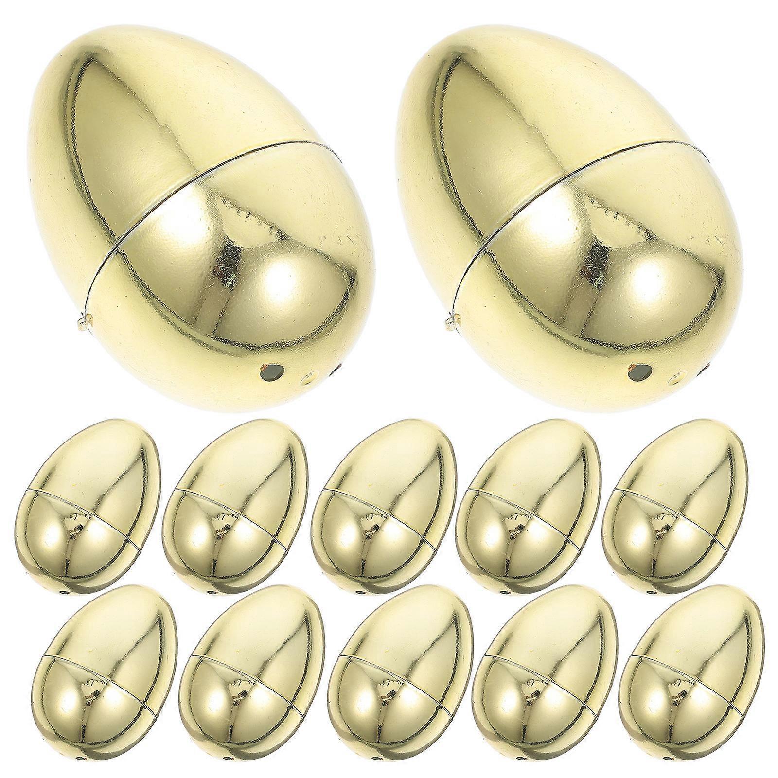 Golden Fillable Easter Eggs Decorations Plastic Easter Eggs 24Pcs