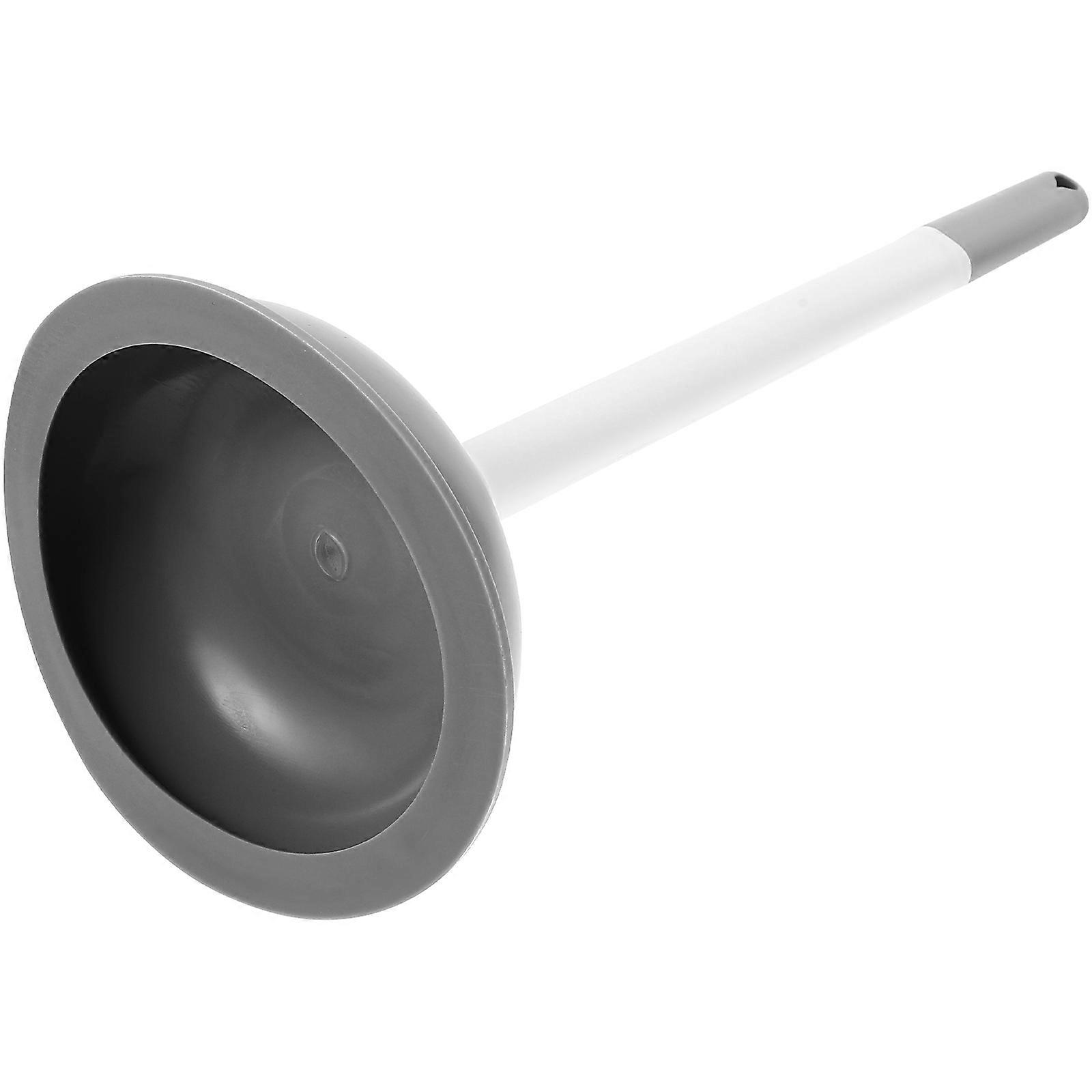 Bathroom Plunger Anti Clogging Force Cup Grey Rubber 1Pcs