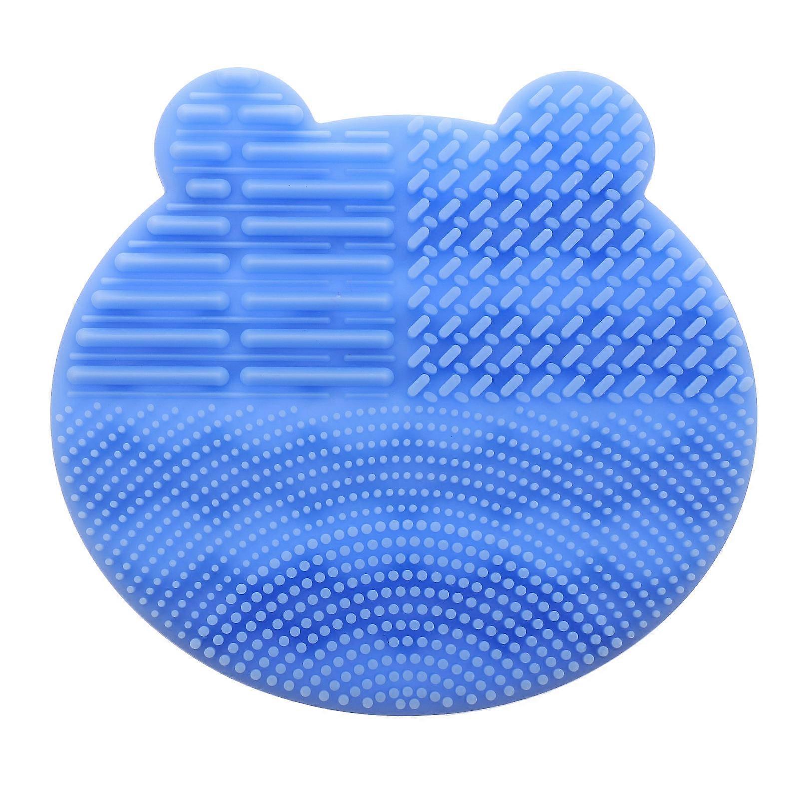 Makeup Brush Mat 2Pcs Silicone Brush Cleaning Mat and Stand