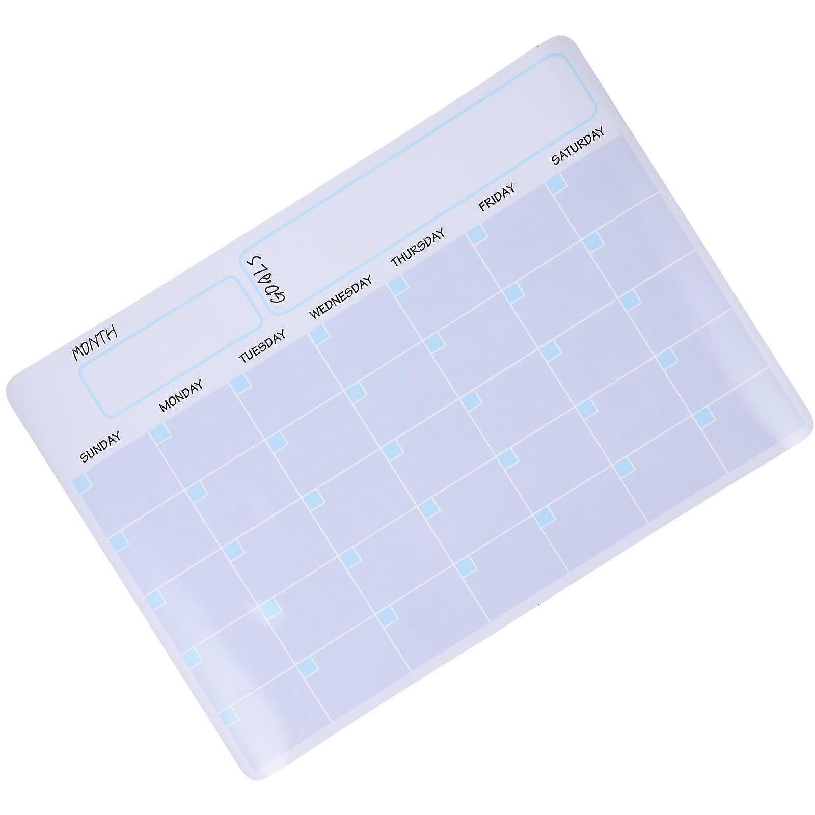 Magnetic Erasable Plan Calendar Board for Monthly Use 2Pcs White