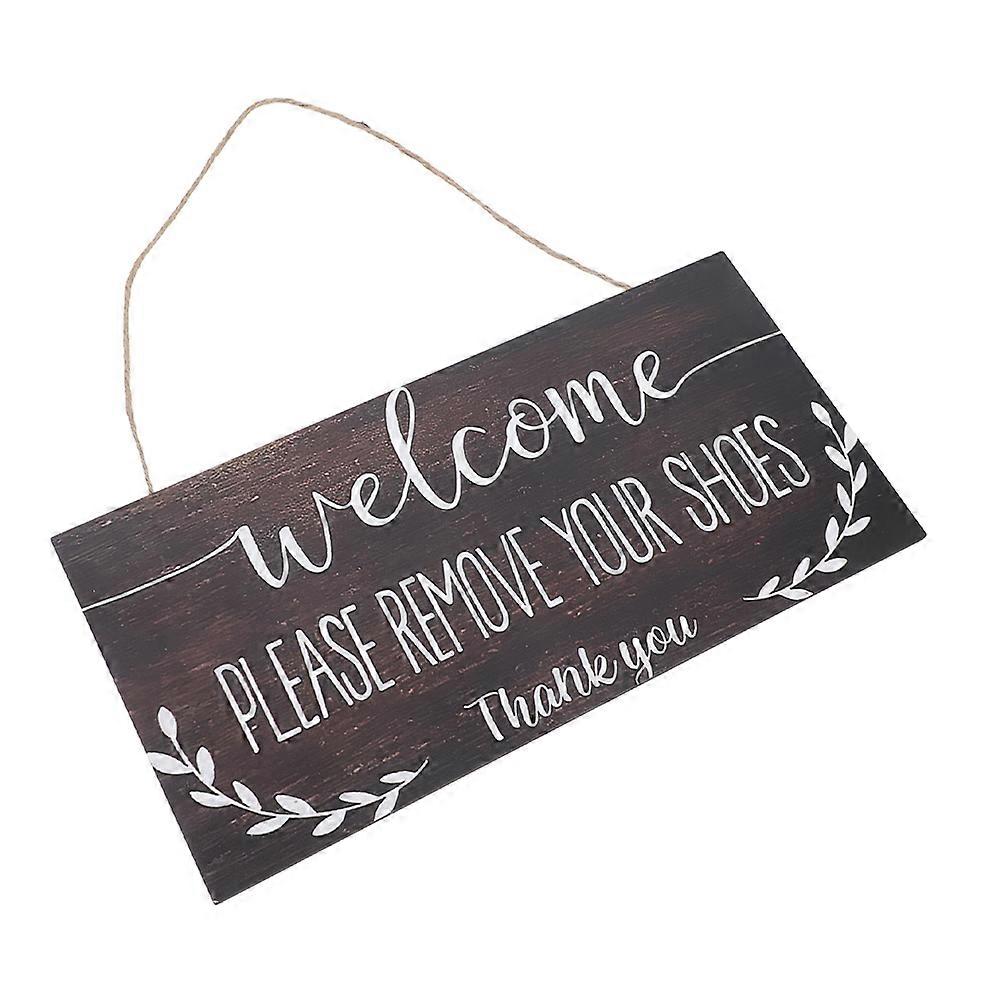 Wooden Hanging Door Sign For Home Entryway With Rustic Design 2Pcs Shoe Hanging Space Saving Style 20X10X0.4CM