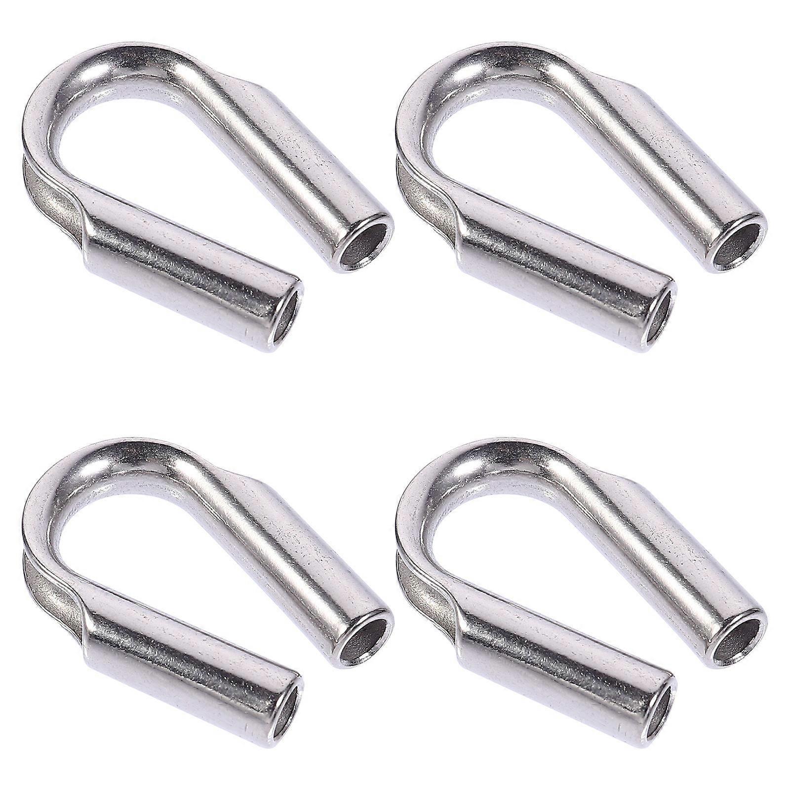 Heavy Duty Cable Thimble Cable Fixing Workpiece for Rope 12Pcs Silver