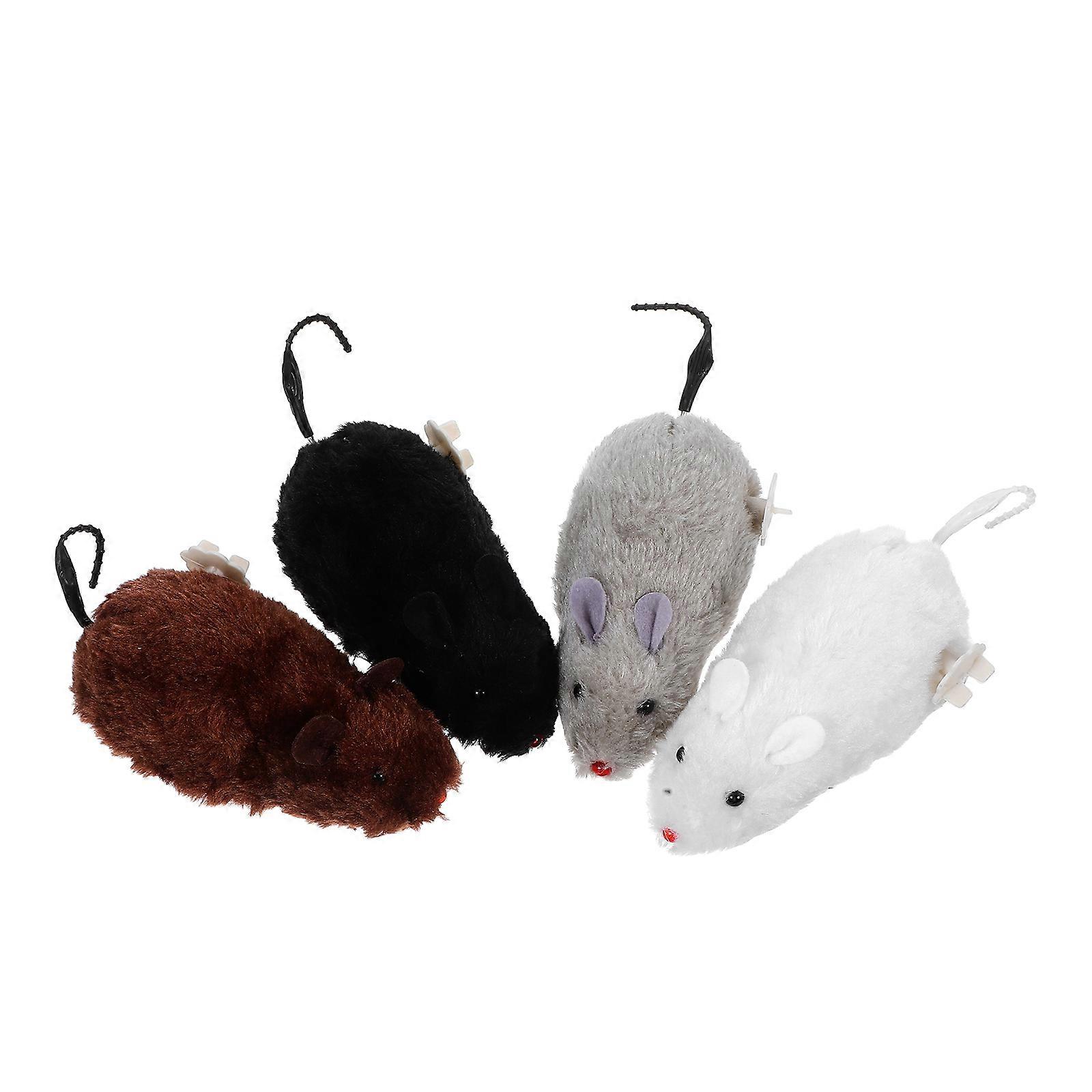 Wind Up Mice Cat Toys for Playing 20Pcs Assorted Color Plush